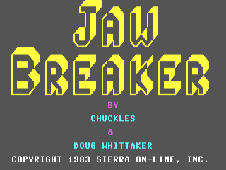 Jawbreaker II title screen for Commodore 64